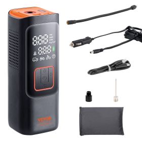 VEVOR Tire Inflator Portable Air Compressor 7800mAh 3.7V 2X Faster 160PSI Auto-Off