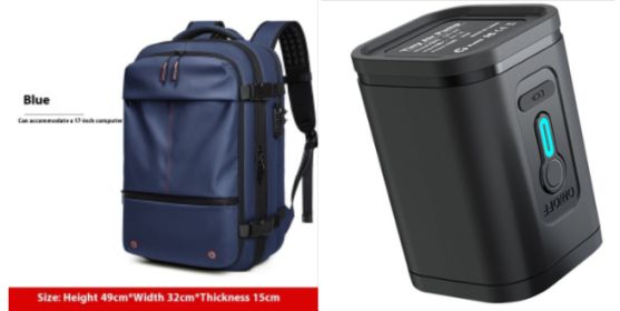 Travel Backpack Men's Business Multifunction Computer Bag Vacuum Compression Large-capacity Backpack (Option: Set5-19 Inch)