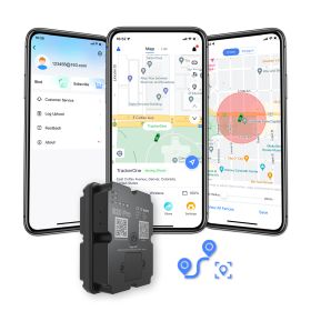 Long Battery 4G GPS Vehicle Tracker - Up To 30 Days Standby, Real-Time Tracking, Magnetic & Waterproof, Subscription Required (Color: Black)