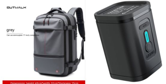 Travel Backpack Men's Business Multifunction Computer Bag Vacuum Compression Large-capacity Backpack (Option: Set6-19 Inch)