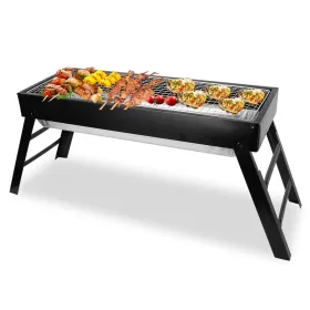 Foldable Charcoal BBQ Grill Stainless Steel Grill Net Easy Setup Portable Tabletop Barbecue Grill for Camping Picnic Outdoor Party Backyard (Option: Standard)